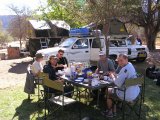 Frühstück auf dem Campingplatz